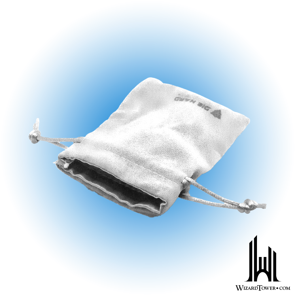 Dice Bag - Satin Lined Velvet White Small