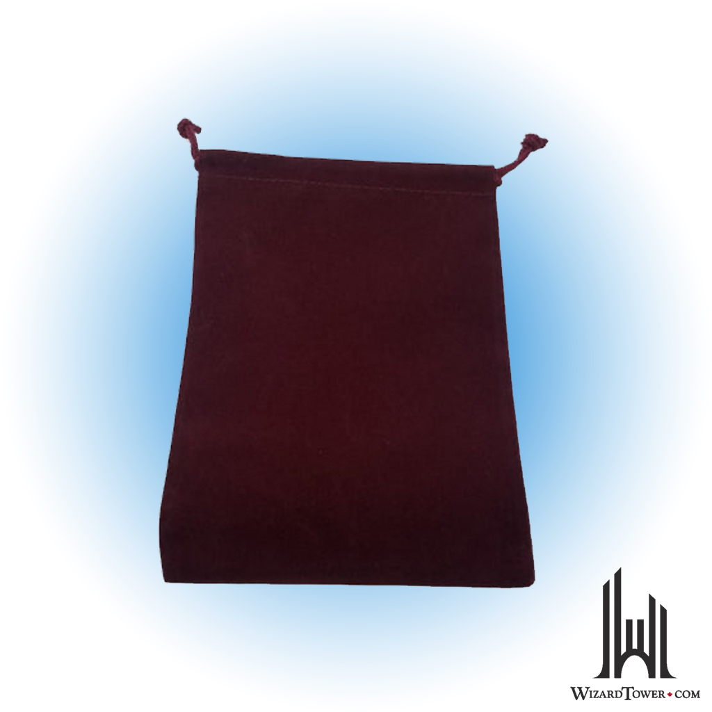 Dice Bag - Suedecloth Burgundy 5" x 7"