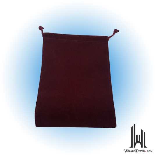 Dice Bag - Suedecloth Burgundy 5" x 7"