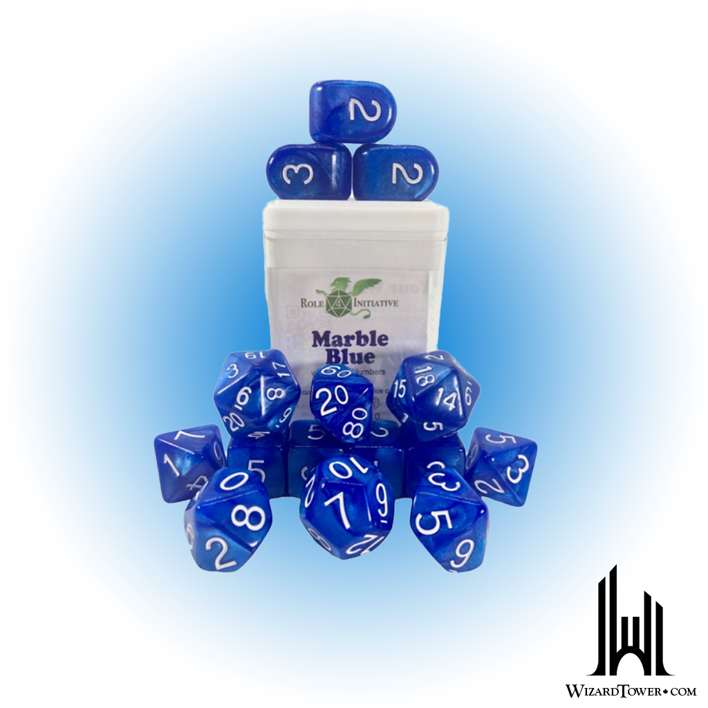 Dice Set - Marble Blue 15ct