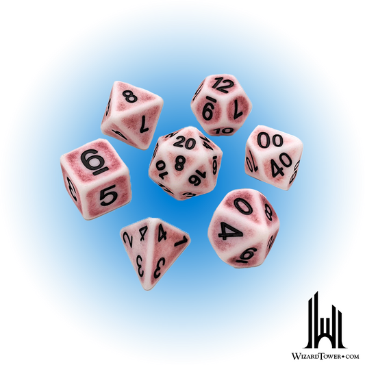 Dice Set - Pink Ancient 7ct