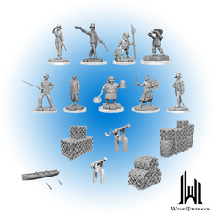 Unpainted Miniature - Dungeons & Dragons - Ship's Crew