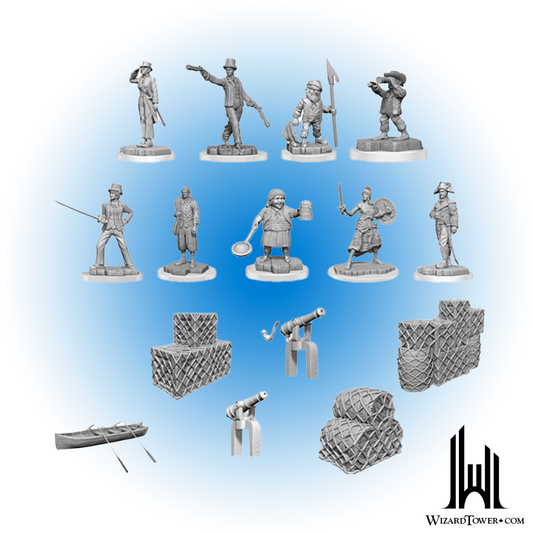 Unpainted Miniature - Dungeons & Dragons - Ship's Crew