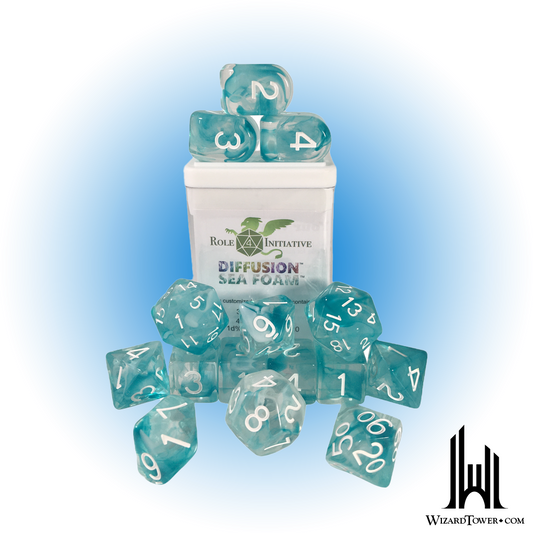 Dice Set - Diffusion Sea Foam 15ct