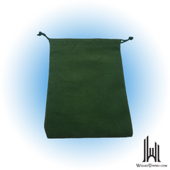 Dice Bag - Suedecloth Green 5" x 7"