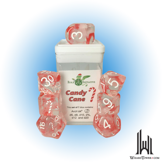 Dice Set - Holi-Dice Candy Cane 7ct