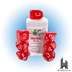 Dice Set - Marble Red 7ct