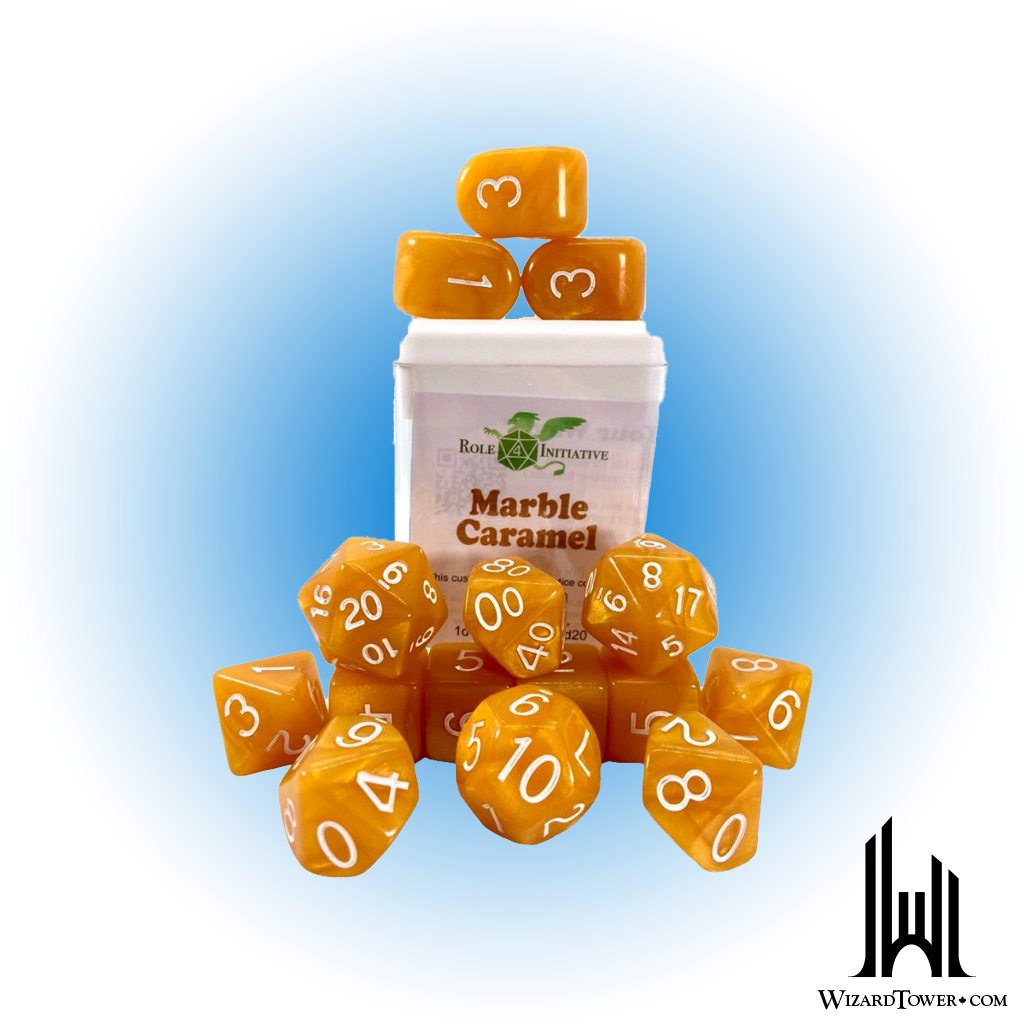 Dice Set - Marble Caramel 15ct