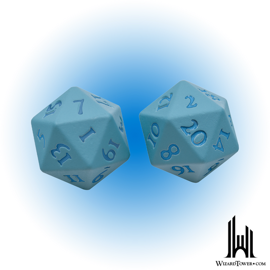 Dice Set - Heavy Metal Vivid Light Blue d20 2ct