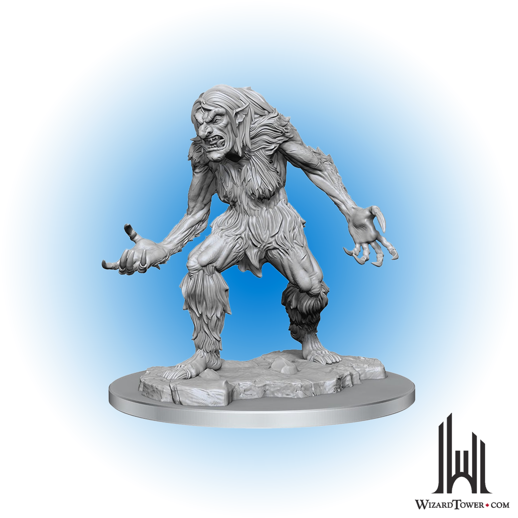Unpainted Miniature - Dungeons & Dragons - Ice Troll Paint Kit