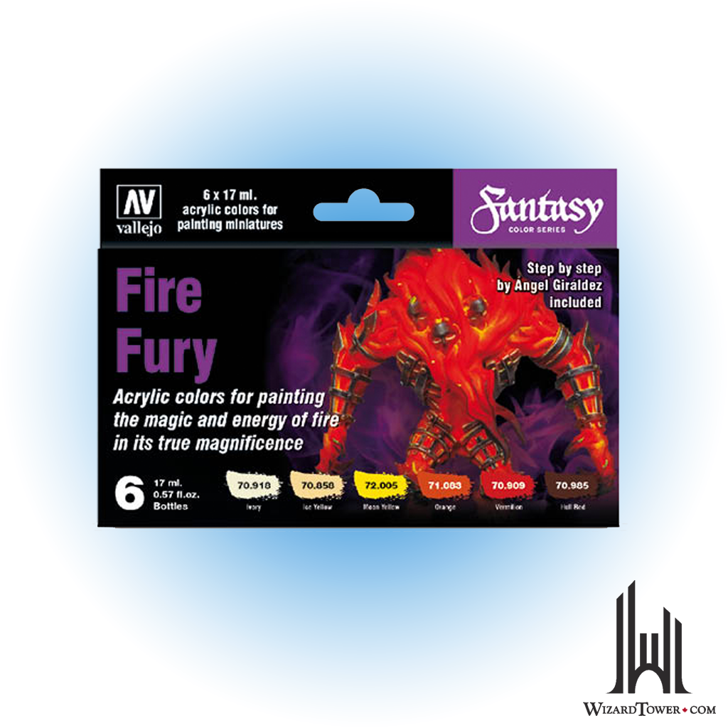 Vallejo Fantasy Color Series Fire Fury Paint Set