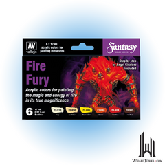 Vallejo Fantasy Color Series Fire Fury Paint Set