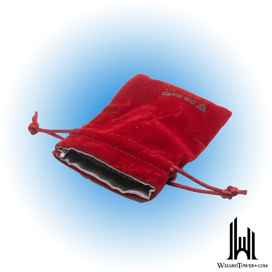 Dice Bag - Satin Lined Velvet Red Small