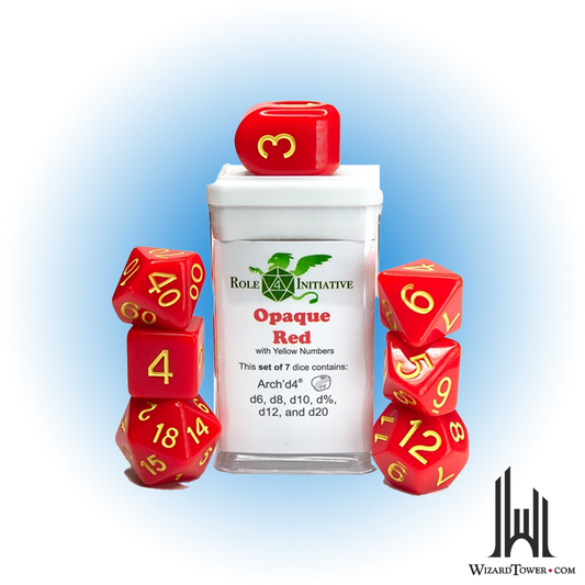 Dice Set - Opaque Red / Yellow 7ct