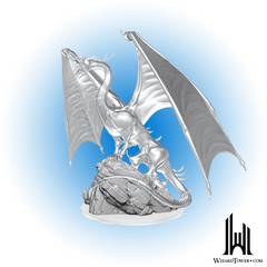 Unpainted Miniature - Dungeons & Dragons - Young Emerald Dragon