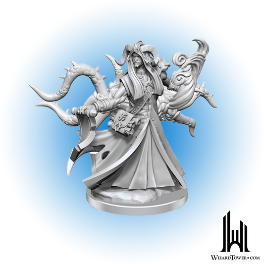 Unpainted Miniature - Dungeons & Dragons Frameworks - Tiefling Warlock Male