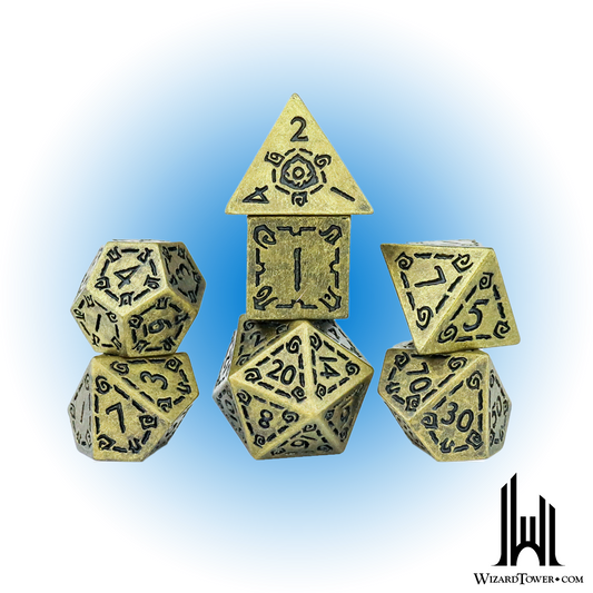 Dice Set - Metal Illusory Gold 7ct