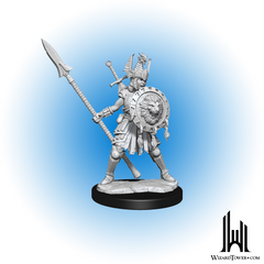 Unpainted Miniature - Dungeons & Dragons Frameworks - Human Fighter Female
