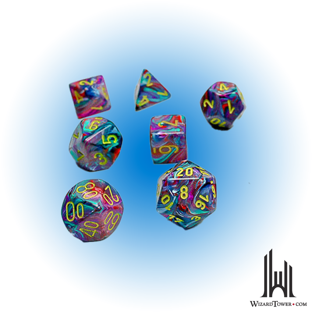 Dice Set - Festive Mosaic / Yellow Mini 7ct