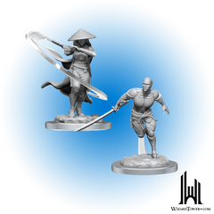 Unpainted Miniature - Magic the Gathering - Kaito Shizuki and Wanderer