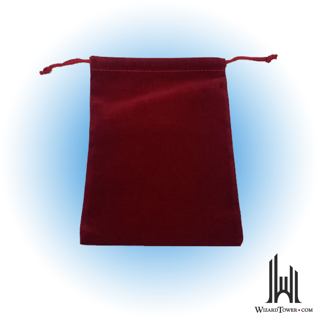 Dice Bag - Suedecloth Red 5" x 7"
