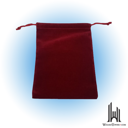Dice Bag - Suedecloth Red 5" x 7"