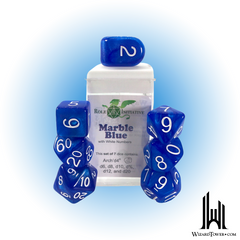 Dice Set - Marble Blue 7ct