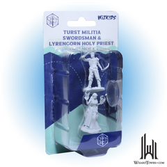 Unpainted Miniature - Critical Role - Trust Militia Swordsman and Lyrengorn Holy Priest