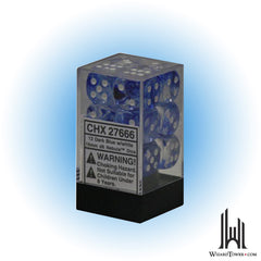 Dice Set - Nebula Dark Blue / White 16mm d6 12ct