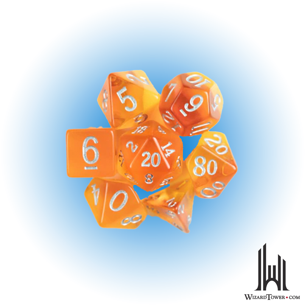 Dice Set - Gabrisaur Orange Orange 7ct