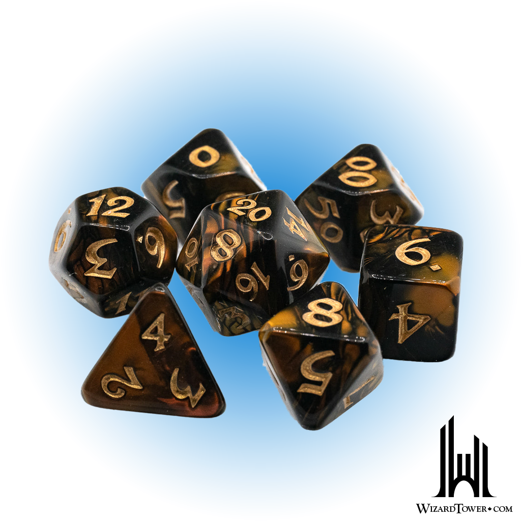 Dice Set - Elessia Changeling / Gold 7ct