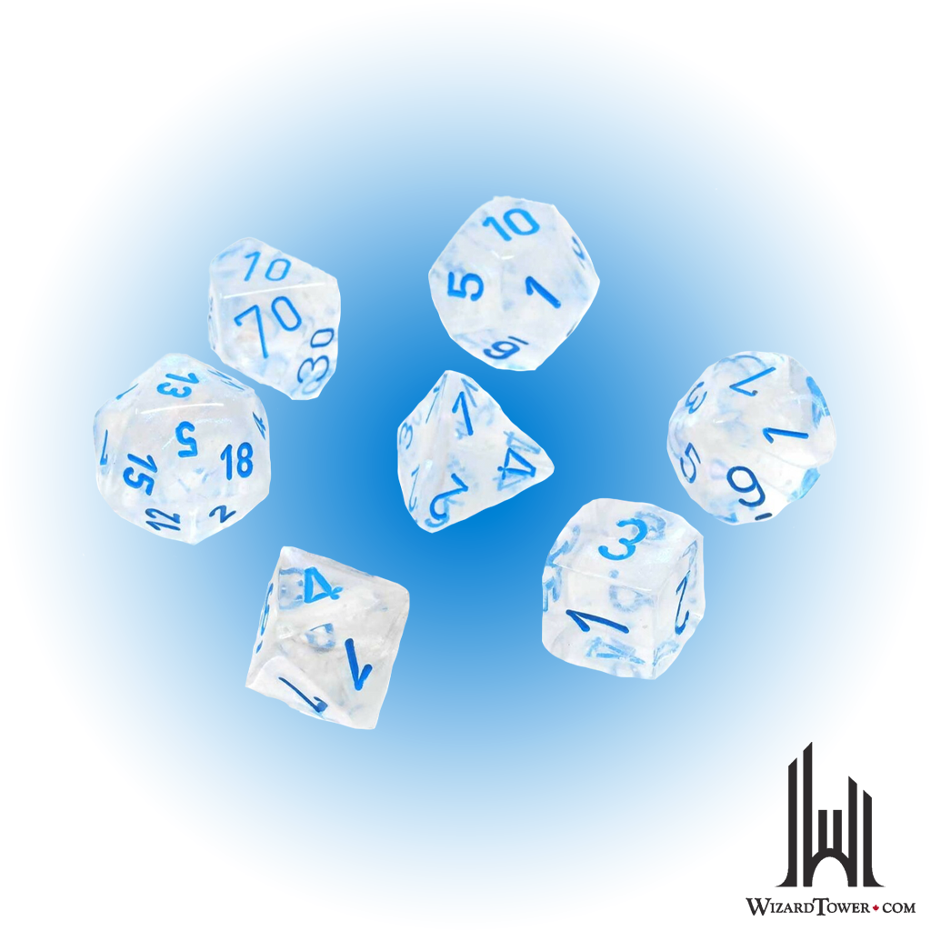 Dice Set - Borealis Icicle / Light Blue Luminary Mini 7ct