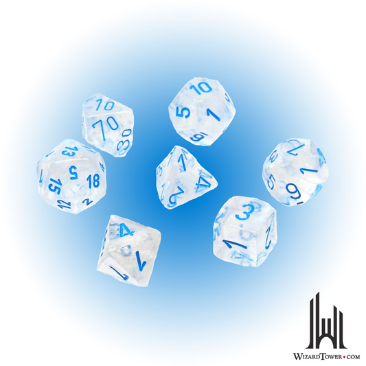Dice Set - Borealis Icicle / Light Blue Luminary Mini 7ct