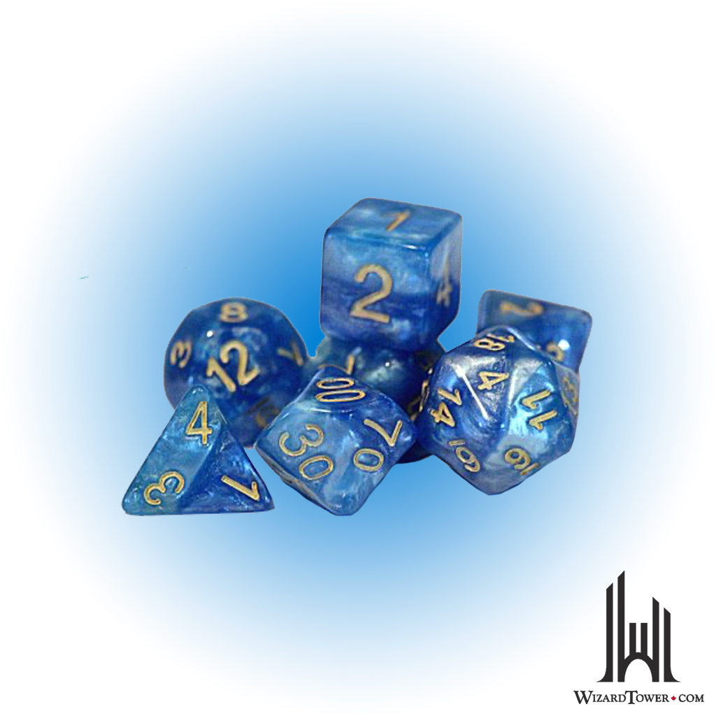 Dice Set - Halfsies Sky Current 7ct