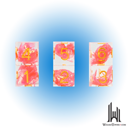 Dice Set - Sharp-Edged Flamingo d6 6ct