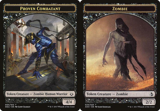 Proven Combatant (005) // Zombie (020) Double-Sided Token