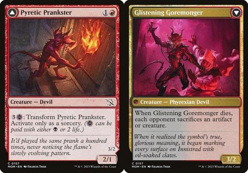 Pyretic Prankster // Glistening Goremonger - Foil