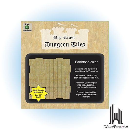 Dungeon Tiles - Dry Erase Square - Earthtone 10"