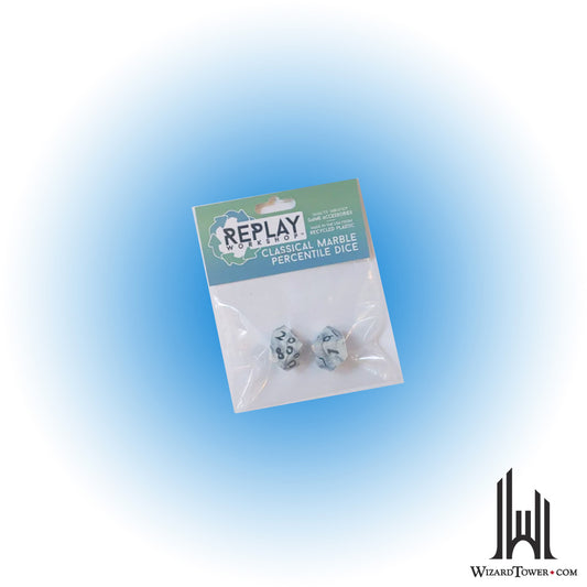 Dice Set - Classic Marble Recycled d10% 2ct