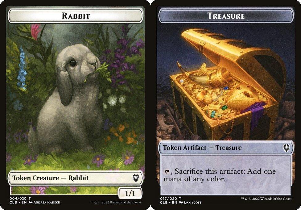Rabbit (004) // Treasure (017) Double-Sided Token - Foil