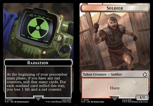 Radiation (0022) // Soldier (0010) Double-Sided Token - Foil