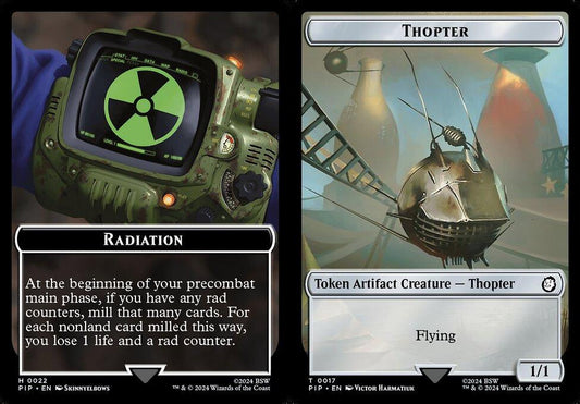 Radiation (0022) // Thopter (0017) Double-Sided Token - Foil