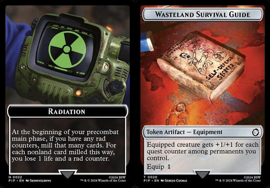 Radiation (0022) // Wasteland Survival Guide (0020) Double-Sided Token - Foil