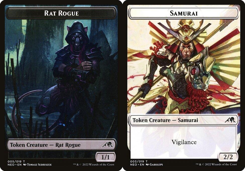 Rat Rogue (005) // Samurai (003) Double-Sided Token - Foil