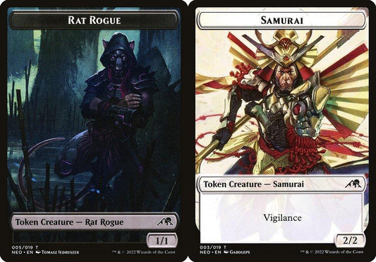 Rat Rogue (005) // Samurai (003) Double-Sided Token - Foil