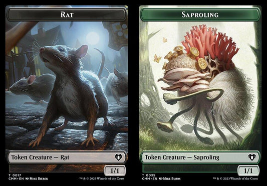 Rat (0017) // Saproling (0035) Double-Sided Token