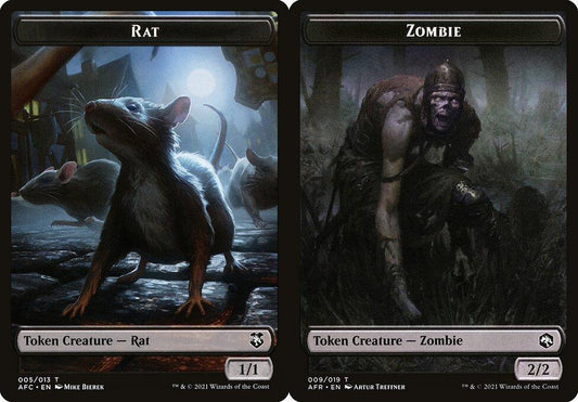 Rat (005) // Zombie (009) Double-Sided Token