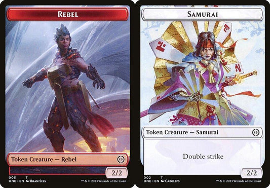 Rebel (005) // Samurai (002) Double-Sided Token - Foil