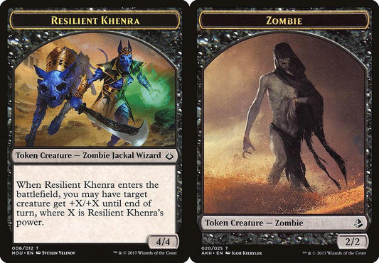 Resilient Khenra (006) // Zombie (020) Double-Sided Token