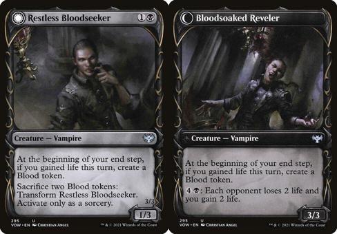 Restless Bloodseeker // Bloodsoaked Reveler (295) (Showcase) - Foil